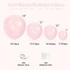 108Pcs Pearl Pink Double Stuffed Balloons Different Size, 18/12/10/5 inch Pearl Rose Blush Pink Balloons Garland Arch kit for Boho Birthday Wedding Engagement Bridal Baby Shower Party view 2
