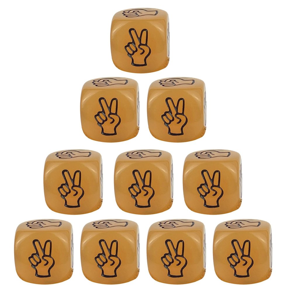 10Pcs Party Sieve Finger Guessing Game Dices Acrylic Entertainment Game Props Party Game Dices Party Board Game Dices