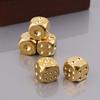 1Pc Brass Dice Standard Six Sided Rounded Corners Dice 20mm 0.78In Funny Decider Board Game Accessories Party Game Props view 2
