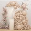 108Pcs Nude Beige Double Stuffed Balloons Different Size, 18/12/10/5 inch Tan Apricot Nude Balloons Garland Arch kit for Boho Baby Shower Birthday Gender Reveal Neutral Baby Shower Party view 1