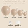 108Pcs Nude Beige Double Stuffed Balloons Different Size, 18/12/10/5 inch Tan Apricot Nude Balloons Garland Arch kit for Boho Baby Shower Birthday Gender Reveal Neutral Baby Shower Party view 2