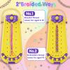 2-in-1 Friendship Bracelet Making Kits: DIY Art and Crafts Jewelry String Braiding Set Toys with Storage Box for Kids - Birthday Christmas Gifts for Girls Age 6 7 8 9 10 11 12 Year Old - Yellow view 2
