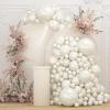 108Pcs Pearl White Double Stuffed Balloons Different Size, 18/12/10/5 inch White Pearl Balloons Garland Arch kit for Wedding Birde to be Engagement Birthday Bridal Shower Decorations view 1