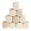 10 Pcs Blank Wooden Dice Unfinished Square Blocks 6 Sided Wood Cubes with Rounded Corners for DIY Craft Projects view 1