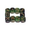 10 Pcs 16mm Resin Dice D6 Black Green Gold Points Round Edges KTV Nightclub Dice Set Bar Game Supplies view 1