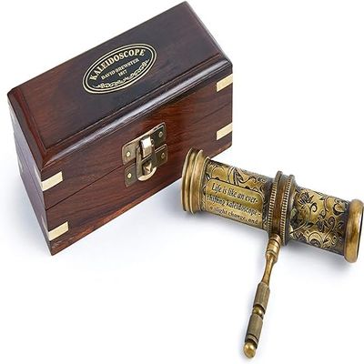 Educational Vintage Collection Handmade Kaleidoscope Birthday Any Occasion Gift for Kids and Adults with Handle One