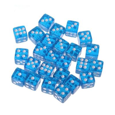 25 Pcs/Set Party Game Dice 12 Square Corner Transparent Dices Colorful Acrylic Dice Set Family Game Educational Toy