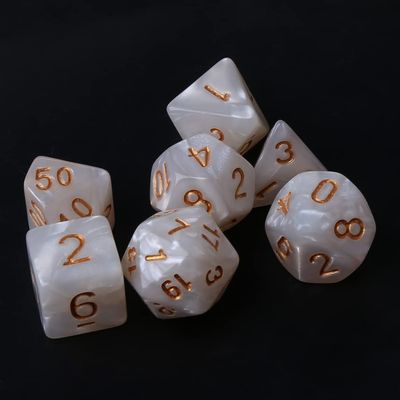 7PCS Sided Dice D4 D6 D8 D10 D12 D20 RPG Poly Game Set Polyhedral Dice Set Desktop Table Board Game Dices Set