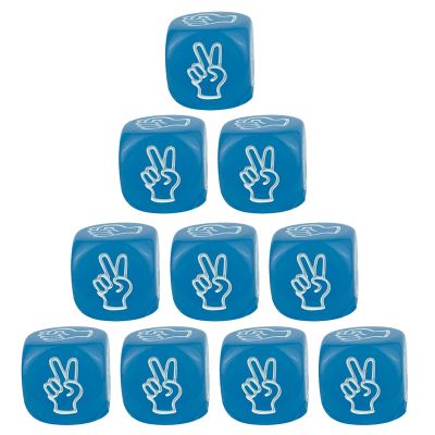 10Pcs Party Sieve Finger Guessing Game Dices Acrylic Entertainment Game Props Party Game Dices Party Board Game Dices