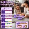 2-in-1 Friendship Bracelet Making Kits: DIY Art and Crafts Jewelry String Braiding Set Toys with Storage Box for Kids - Birthday Christmas Gifts for Girls Age 6 7 8 9 10 11 12 Year Old - Purple view 2
