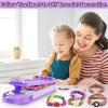 2-in-1 Friendship Bracelet Making Kits: DIY Art and Crafts Jewelry String Braiding Set Toys with Storage Box for Kids - Birthday Christmas Gifts for Girls Age 6 7 8 9 10 11 12 Year Old - Purple view 4