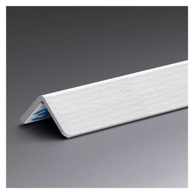 PVC Wall Corner Guard,Wood Grain Wall Corner Protector,Self Adhesive Walls Edge Protector for Furniture Corner & Edge Safety Bumpers(White Wood Grain,L100xW4cm)