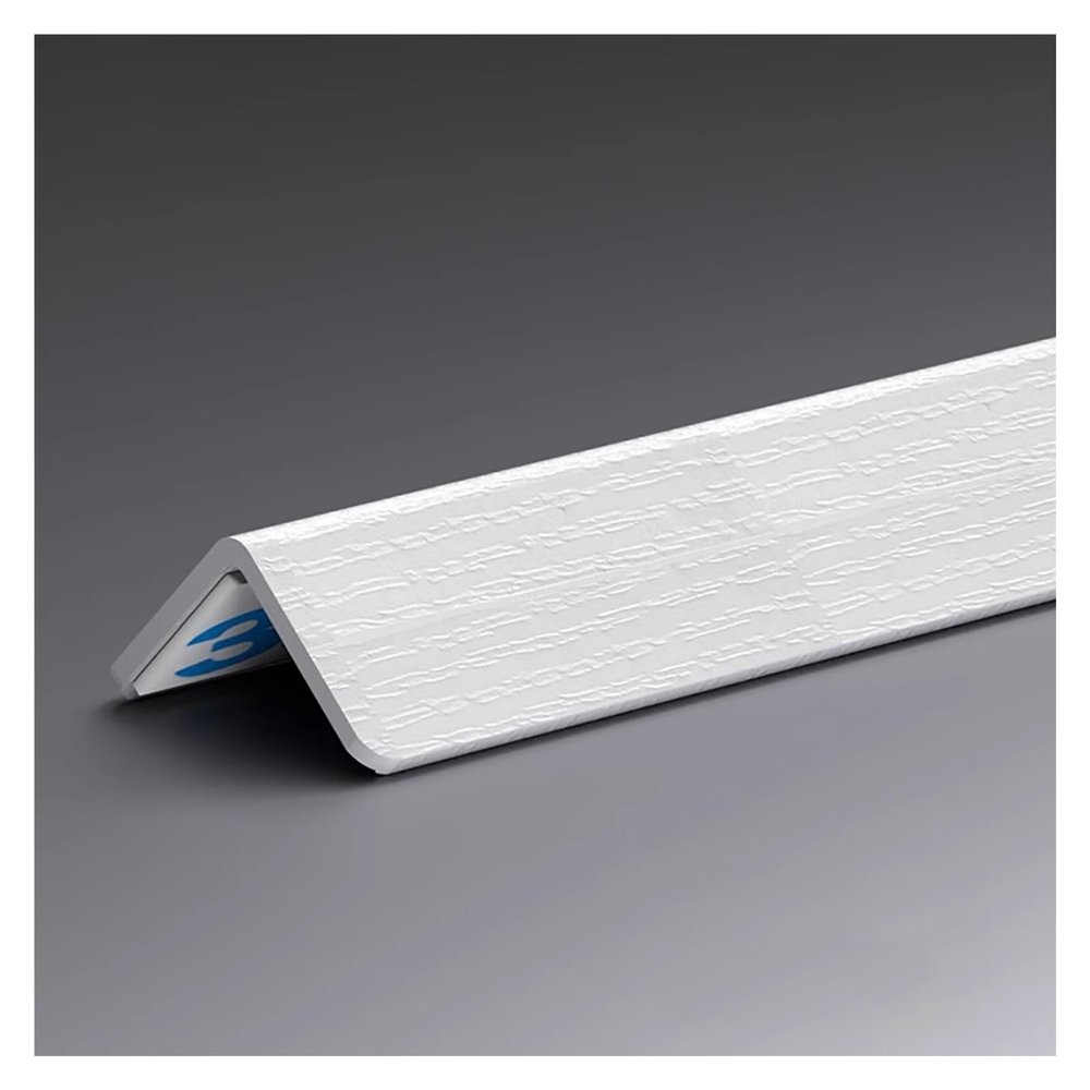 PVC Wall Corner Guard,Wood Grain Wall Corner Protector,Self Adhesive Walls Edge Protector for Furniture Corner & Edge Safety Bumpers(White Wood Grain,L100xW4cm)