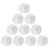 10Pcs/Pack Acrylic White Blank Dices Teaching Props Game Accessories Mathematical Tools Round Corner Dices view 1