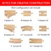 MUYUTOY Wooden Train Track 30Pcs, Wood Train Tracks Expansion Accessories Expansion Pack fits Melissa and Doug, Brio, Thomas, Montessori Toys, Birthday Gift for Boys Girls Toddler Kids view 2