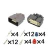 Chunsu 1/5 Sets Molex 16 Pin4B+12S Hybrid Wire Connectors Engine Plug 34985-1601(16p Female Male,1 Set) view 2