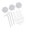 Action Figure Model Support, 6 Inch Doll Display Stand Base, Kit of 3 Bendable ABS Stainless Steel Holders for SD, BB, Figurines with Superior Stability for Over 14 Years Old view 1