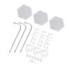 Action Figure Model Support, 6 Inch Doll Display Stand Base, Kit of 3 Bendable ABS Stainless Steel Holders for SD, BB, Figurines with Superior Stability for Over 14 Years Old view 3