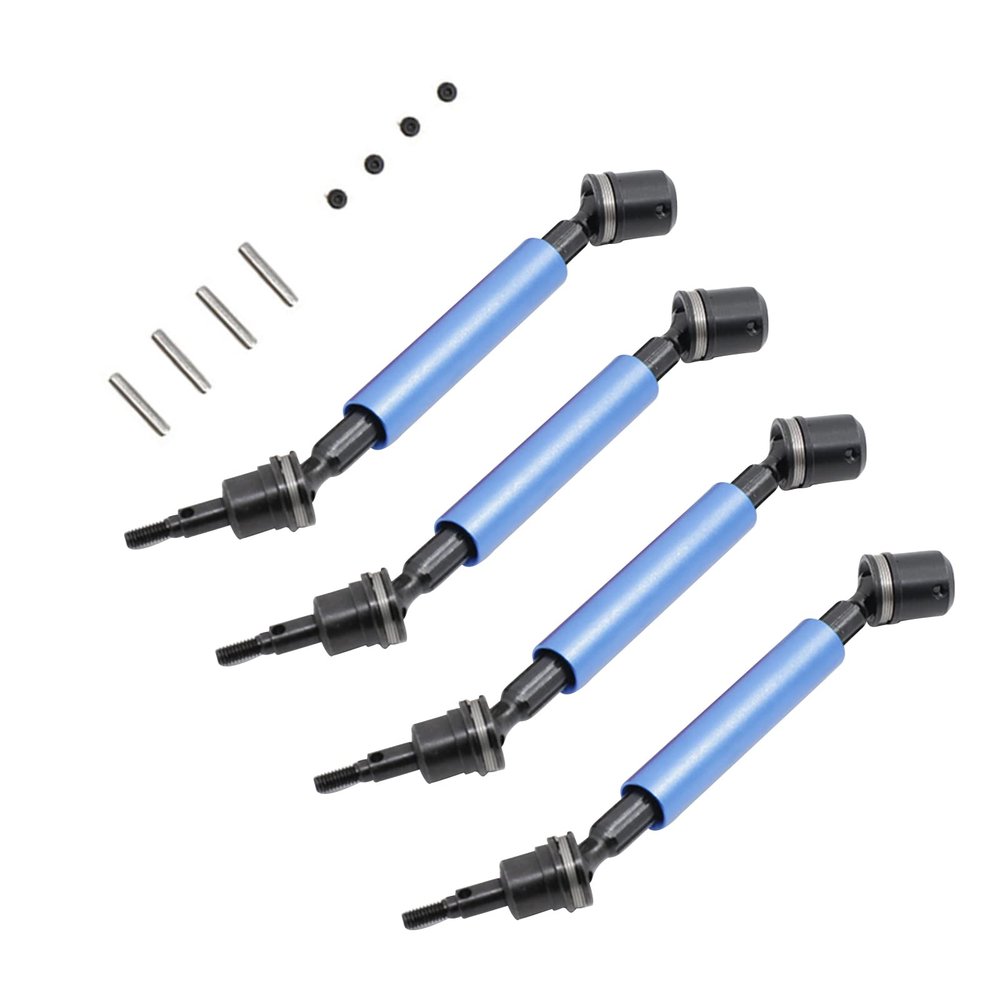 4X RC Hard Steel Axle CVD Front+Rear Drive Shaft, Alloy Axles Mount for Aluminum Alloy Front and Rear Drive Shafts RC Car Engineered Drive Shafts Accessories