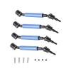4X RC Hard Steel Axle CVD Front+Rear Drive Shaft, Alloy Axles Mount for Aluminum Alloy Front and Rear Drive Shafts RC Car Engineered Drive Shafts Accessories view 3