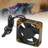 2PCS RC ESC Motor Cooling Fan, RC Motor Cooling Fan Universal 35mm Heatsink 15000rpm ESC for Car (Gold view 4