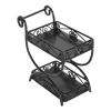 1/12 Miniature Dollhouse Metal Flower Cart Exquisite Detail Crafted Ornament Accessory for Miniatures Enthusiasts (Black) view 1