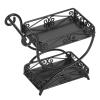 1/12 Miniature Dollhouse Metal Flower Cart Exquisite Detail Crafted Ornament Accessory for Miniatures Enthusiasts (Black) view 4