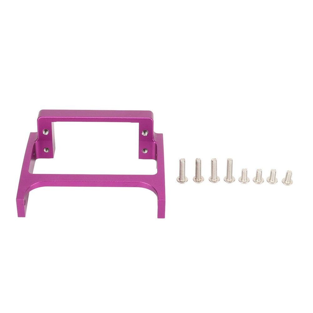 Aluminum Alloy RC Car Servo Mount, & Stable, Provides Balanced Driving, Wear, for Axial SCX10 II 1/10 RC Cars (Purple