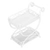 1/12 Miniature Dollhouse Metal Flower Cart Exquisite Detail Crafted Ornament Accessory for Miniatures Enthusiasts (White) view 1