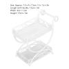 1/12 Miniature Dollhouse Metal Flower Cart Exquisite Detail Crafted Ornament Accessory for Miniatures Enthusiasts (White) view 2