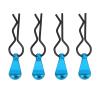 JTLB 4Pcs Stainless Steel RC Body Clip Pin with Aluminum Alloy Handle, R Shape RC Car Body Clip for 1/8 1/10 RC Cars, Quick & Easy Install & Remove, Replacement Parts (Blue) view 1