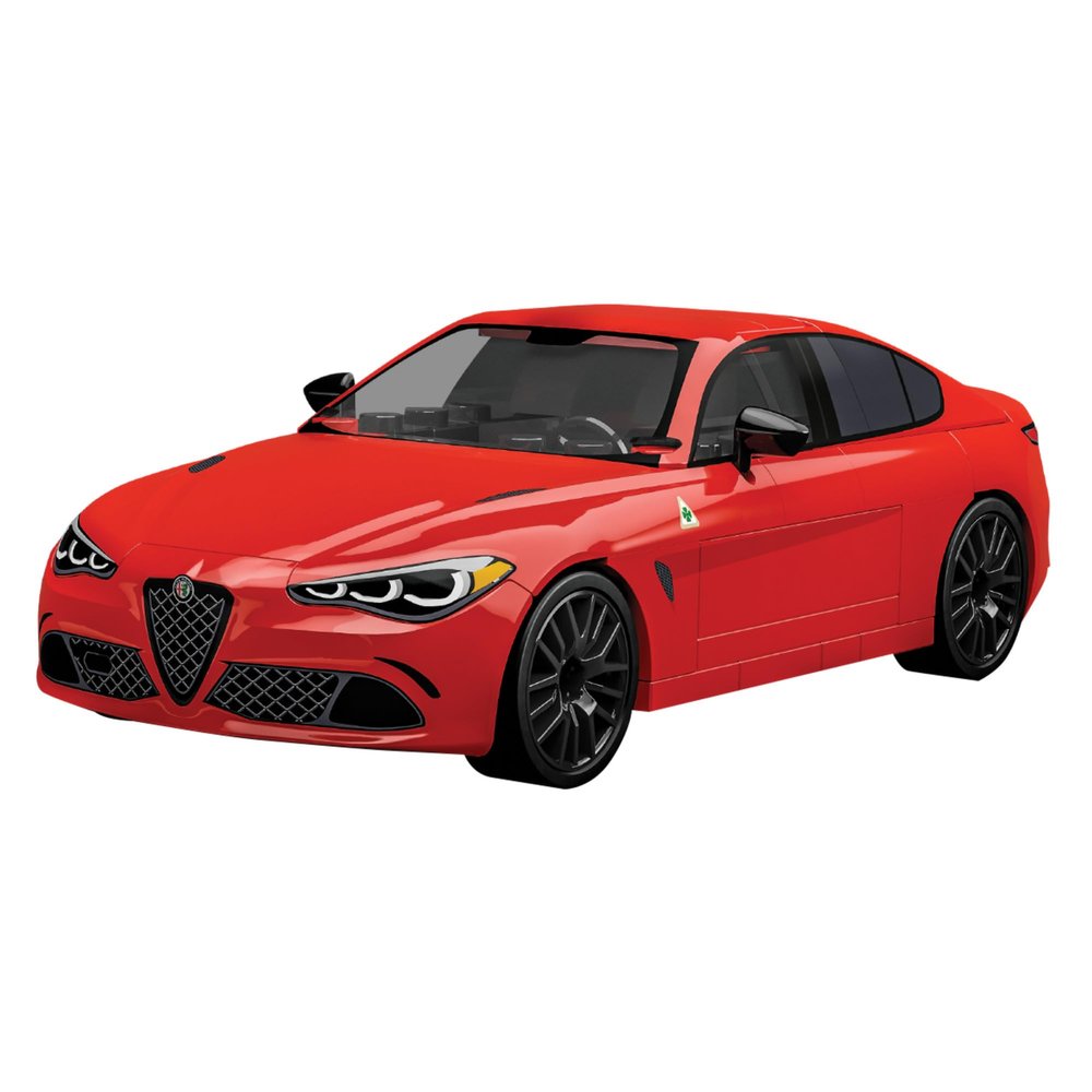 COBI Alfa Romeo Giulia Quadrifoglio Vehicle, Red - 90 Pieces - Ages 6+