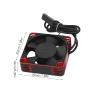 Keenso 2PCS RC ESC Motor Cooling Fan, RC Motor Cooling Fan Universal 35mm Heatsink 15000rpm ESC for Car (Red view 2