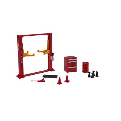 MOOKEENONE Adjustable Garage Maintenance Tools Die-Cast Model Car Display Model