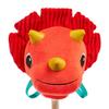 B. toys Dinosaur Hobby Horse - Plush Stick Horse Toy - Wooden Pole & Sensory Textures - Realistic Sounds - 2 Years + - Hop 'n' Ride - Tommy Triceratops view 3