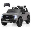 Licensed Ford Ranger Ride on Pickup Truck by INFANS, 12V Battery Powered Electric Vehicle for Kids with Remote Control, Headlight, Power Display, Bluetooth, MP3, Music, Aged 3-6 Years (Gray) view 1