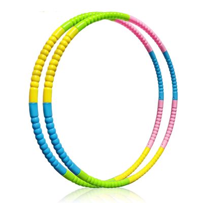 2 Pcs Toy Color Hoop, Detachable Adjustable Exercise Hoops, Plastic Hoops Playground Toys Colored Hoop Rings Circles for Teens Party Games Gymnastics(4 Colors, 28 Inch)