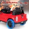 Licensed Ford Ranger Ride on Pickup Truck by INFANS, 12V Battery Powered Electric Vehicle for Kids with Remote Control, Headlight, Power Display, Bluetooth, MP3, Music, Aged 3-6 Years (Red) view 4