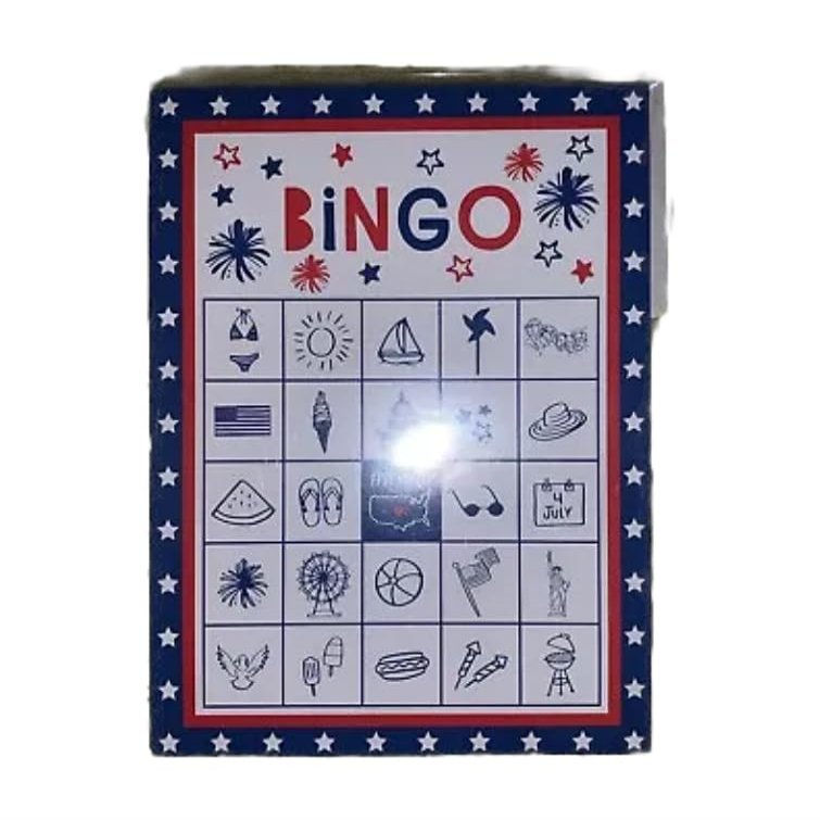 4th of July Patriotic Bingo-24 Sheets, 1 Call Sheet