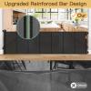 Reinforced Bottom 100 Inch Retractable Baby Gates Extra Wide Baby Gate for Large Openings, 8 ft Super Long Child Gates for Large Openings, Mesh Retractable Dog Gate for Doorways Extra Wide, Black view 3