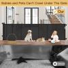 Reinforced Bottom 100 Inch Retractable Baby Gates Extra Wide Baby Gate for Large Openings, 8 ft Super Long Child Gates for Large Openings, Mesh Retractable Dog Gate for Doorways Extra Wide, Black view 4
