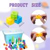 SENONAPO 701 Pcs Math Learning Linking Cube with Storage Container Counting Cubes Plastic Colorful Counting Blocks Math Manipulatives Classroom Learning Supplies for Home School Educational(Blue) view 2