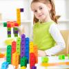 SENONAPO 701 Pcs Math Learning Linking Cube with Storage Container Counting Cubes Plastic Colorful Counting Blocks Math Manipulatives Classroom Learning Supplies for Home School Educational(Blue) view 4