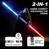 AuntyFey Light Up Saber, 2 Pack Light up Saber for Kids, Extendable Light Up Toy Sword for Kids, Light Up Sword Set, Dual Light Up Sabers for Kids Adults Toddler Boy Girl,Light Savers Party Toy view 3