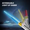 AuntyFey Light Up Saber, 2 Pack Light up Saber for Kids, Extendable Light Up Toy Sword for Kids, Light Up Sword Set, Dual Light Up Sabers for Kids Adults Toddler Boy Girl,Light Savers Party Toy view 4
