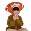 SIQITECHNO Funny Plush Sport Basketball Hat Cute Volleyball Football Rugby Headgear Novelty Sports Ball Cap for Costume Cosplay Party view 2