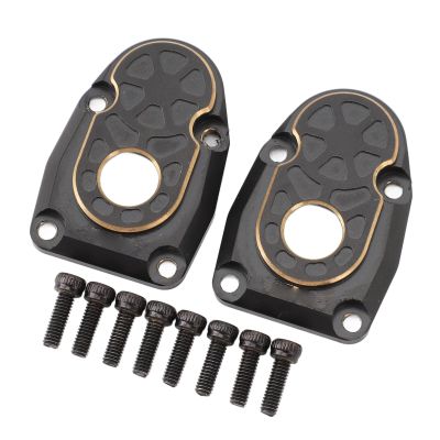 Nurnesy 2pcs RC Portal Covers Brass Portal Drive Housing RC Knuckle for Axial Capra for SCX10 III AR45P Axle 1/10 RC Cars Black