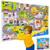Transportation Felt Story Board Set ,40*28in Flannel Board for Wall ,95 Felt Pieces,Preschool Storytelling ,Vehicles,Career Image Dress-Up,Zoo Learning Interactive,for 3 years +,Gift for Toddlers view 1