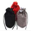 zmgmsmh Drawstring Dice Bag Chess bag small pouch hold chess pieces velvet Fabric Dice Pouch cosplay coin pouch Velvet Jewelry Bag Red/Grey/Black (3, Grey) view 2