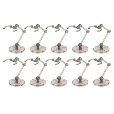 10 Sets Dolls Support Frame Action Figure Stand With Transparent Holder For 6 Inch Modes, For Human Shaped Doll Series (Translucent Black)